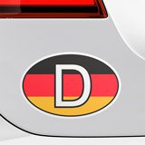 Adesivi per Auto e Moto: Bandiera Ovale Germania D 4