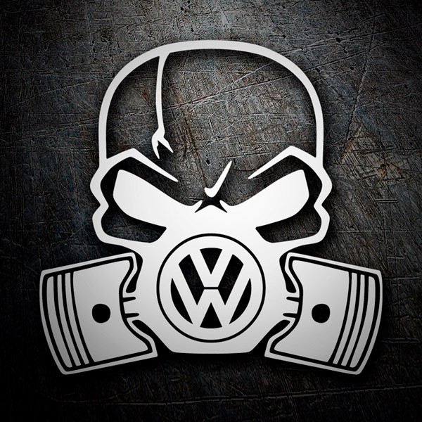 Adesivi per Auto e Moto: Teschio Volkswagen