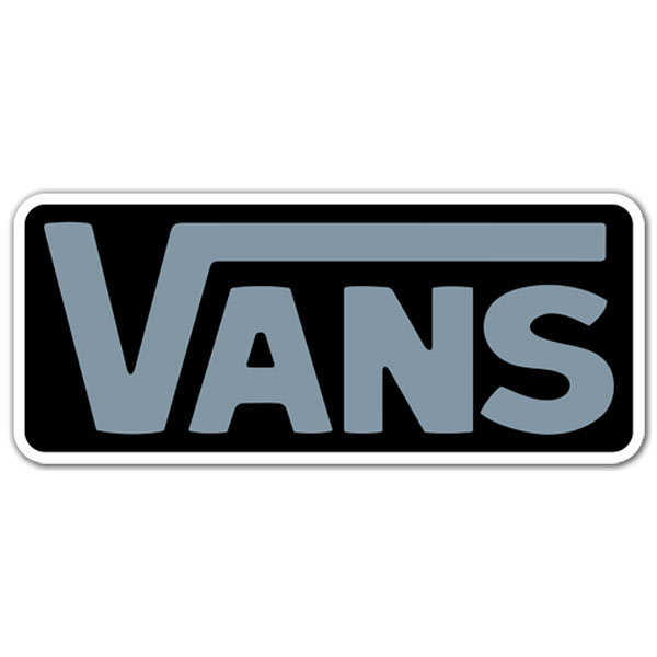 Adesivi per Auto e Moto: Vans grigio su nero