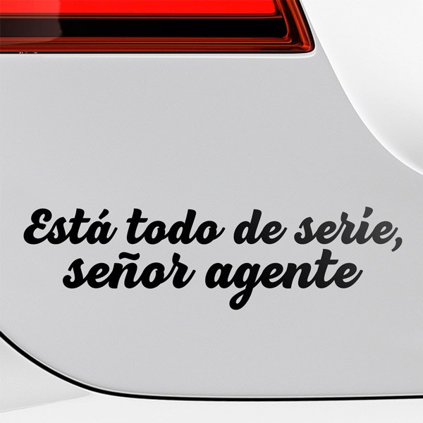 Adesivi per Auto e Moto: È tutto standard, signor ufficiale in Spagnolo