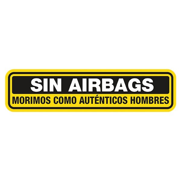 Adesivi per Auto e Moto: Nessun airbag