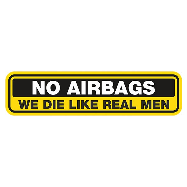 Adesivi per Auto e Moto: No Airbags, in inglese