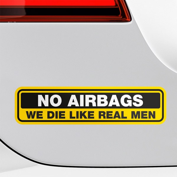 Adesivi per Auto e Moto: No Airbags, in inglese