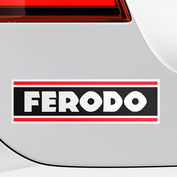 Adesivi per Auto e Moto: Logo Ferodo con Lettere Prominenti
