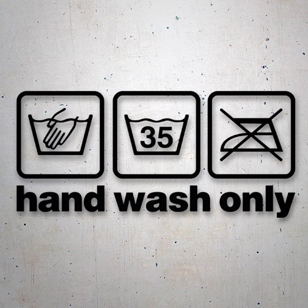 Adesivi per Auto e Moto: Hand Wash Only