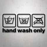 Adesivi per Auto e Moto: Hand Wash Only 2