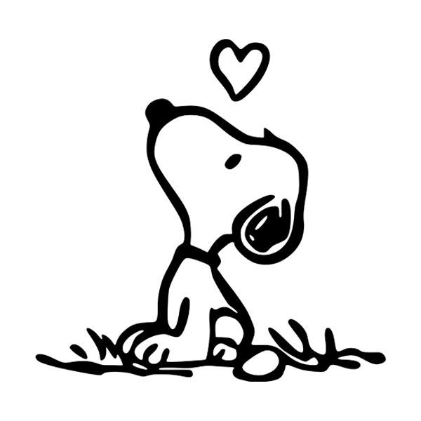 Adesivi per Auto e Moto: Snoopy in Amore