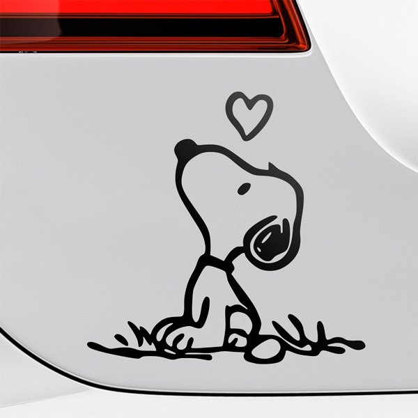 Adesivi per Auto e Moto: Snoopy in Amore