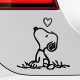 Adesivi per Auto e Moto: Snoopy in Amore 3