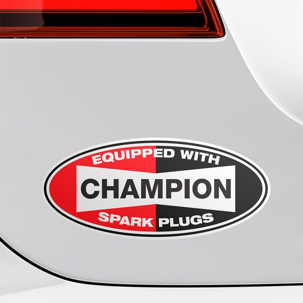 Adesivi per Auto e Moto: Champion Spark Plugs