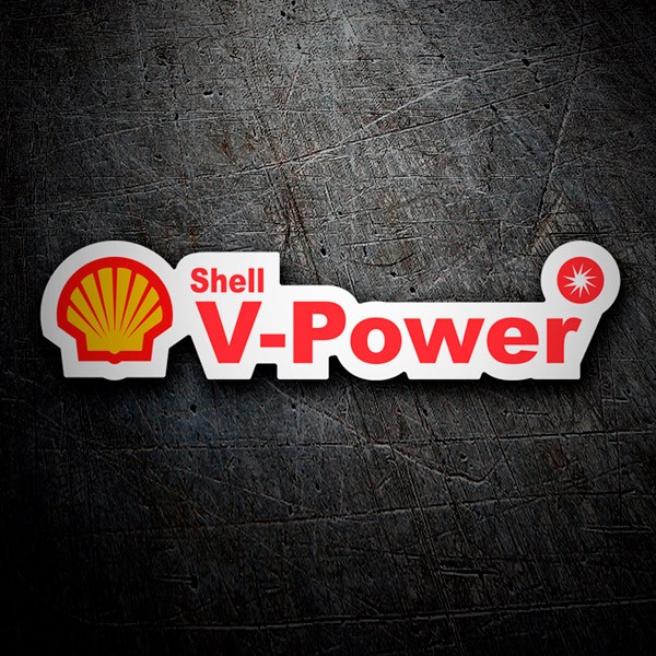 Adesivi per Auto e Moto: Logo di Shell con la parola V-Power