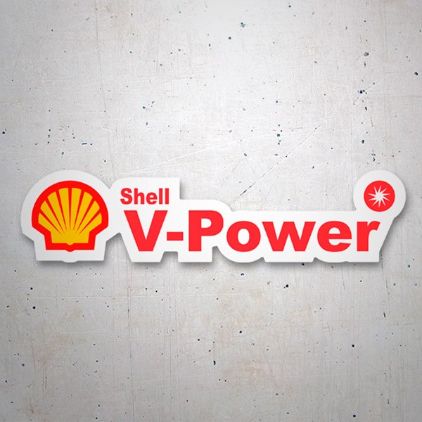 Adesivi per Auto e Moto: Logo di Shell con la parola V-Power