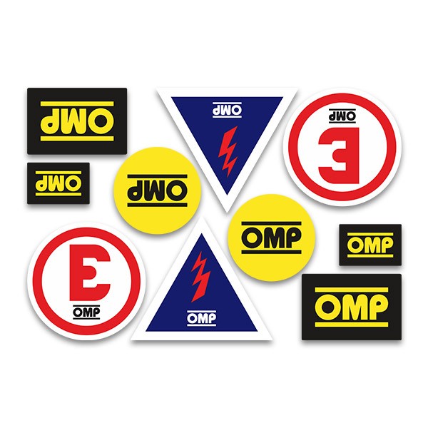 Adesivi per Auto e Moto: Set 10X OMP Rally