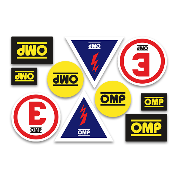 Adesivi per Auto e Moto: Set 10X OMP Rally