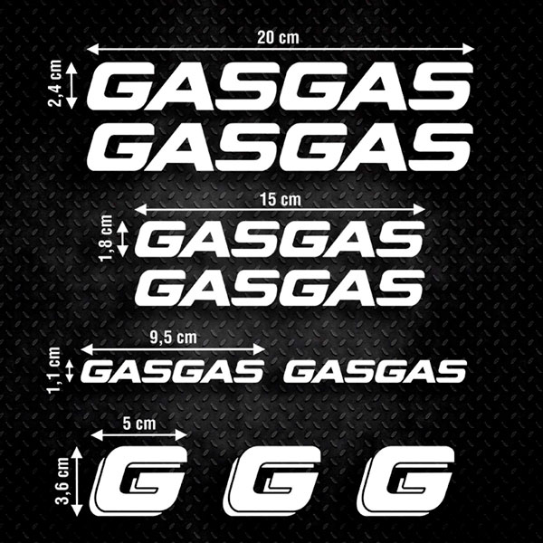 Adesivi per Auto e Moto: Set 9X GasGas