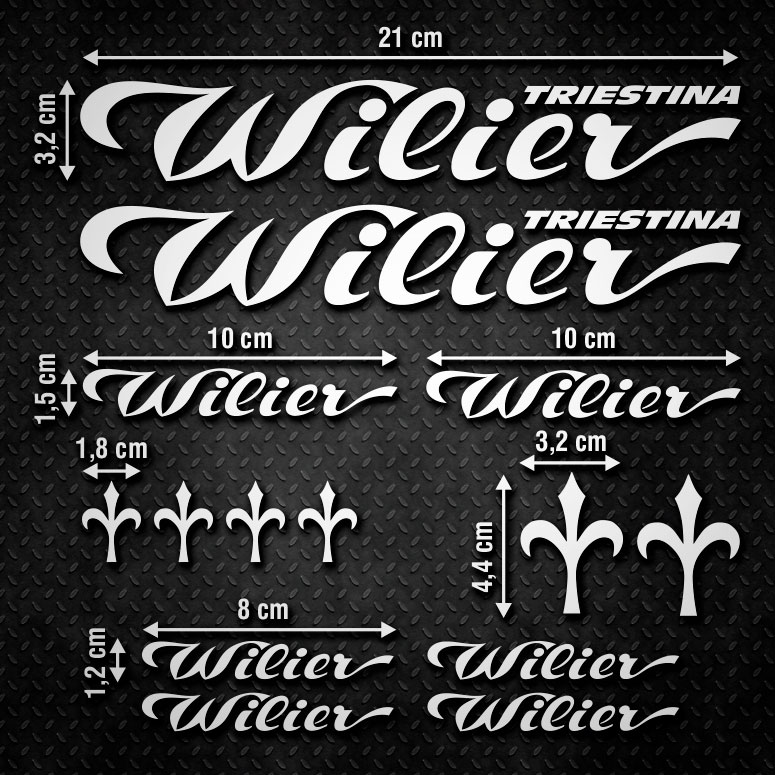 Adesivi per Auto e Moto: Set 14X Wilier Triestina