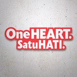 Adesivi per Auto e Moto: One Heart Satu Hati 3