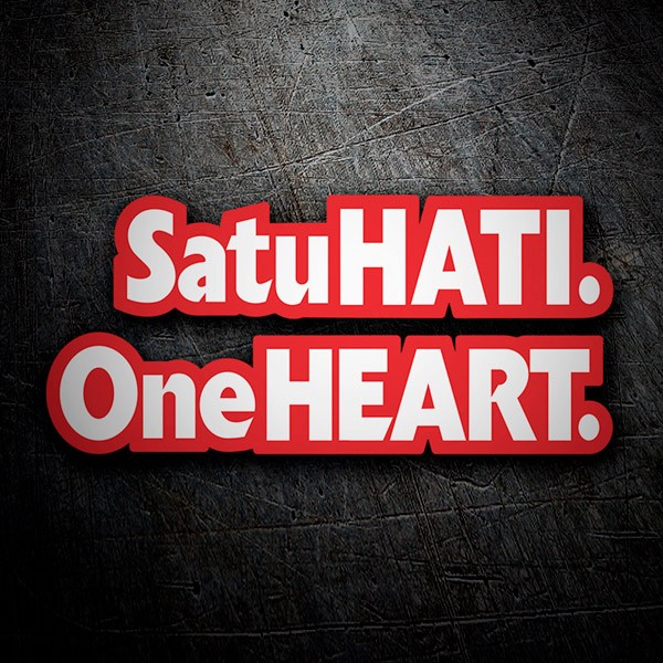 Adesivi per Auto e Moto: Satu Hati One Heart 1