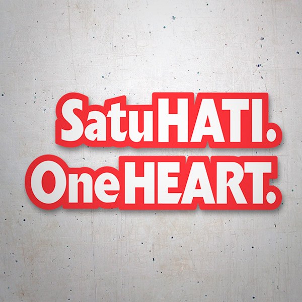 Adesivi per Auto e Moto: Satu Hati One Heart
