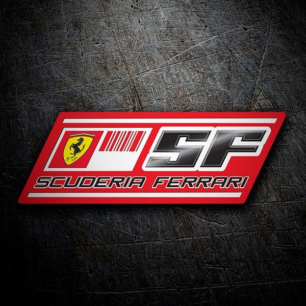 Adesivi per Auto e Moto: Logotipo Scuderia Ferrari con Cavallo