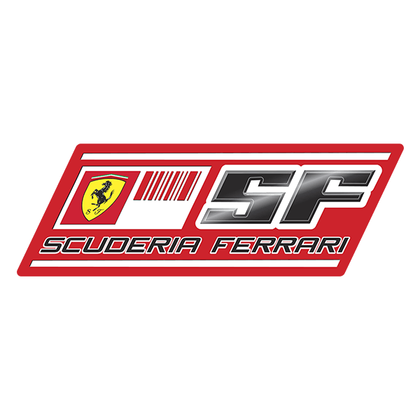 Adesivi per Auto e Moto: Logotipo Scuderia Ferrari con Cavallo