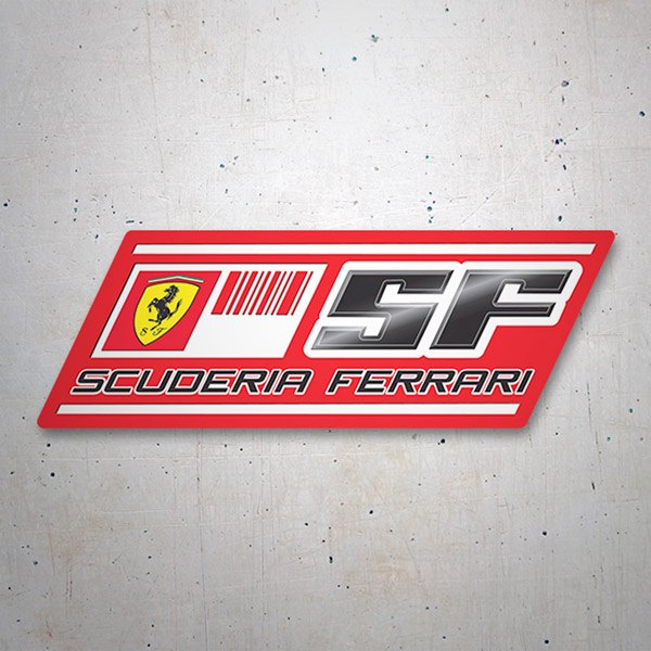 Adesivi per Auto e Moto: Logotipo Scuderia Ferrari con Cavallo