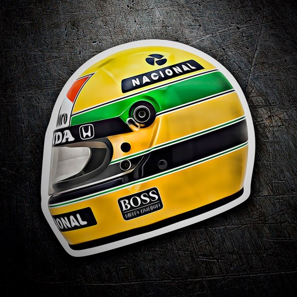 Adesivi per Auto e Moto: Casco Ayrton Senna