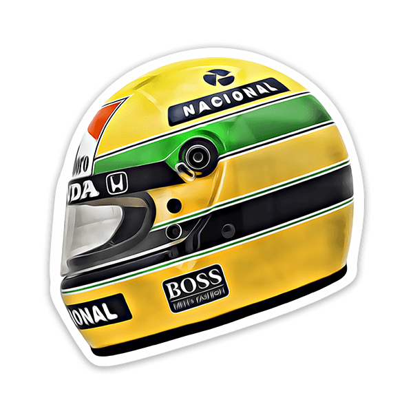Adesivi per Auto e Moto: Casco Ayrton Senna