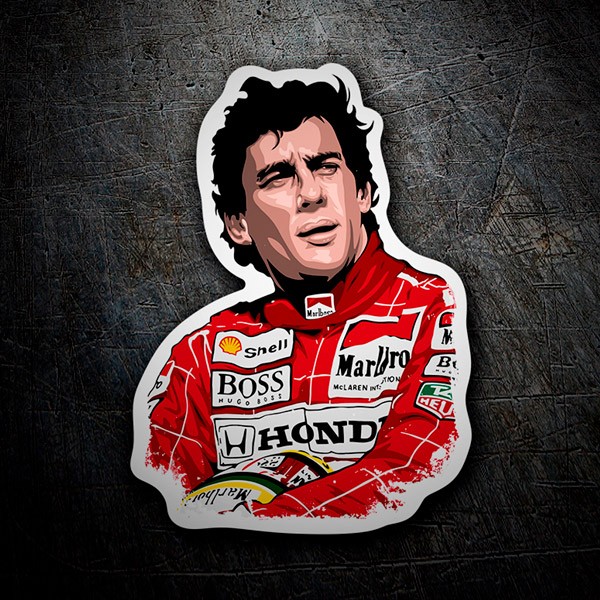 Adesivi per Auto e Moto: Ayrton Senna Leggenda