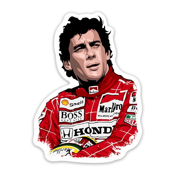 Adesivi per Auto e Moto: Ayrton Senna Leggenda