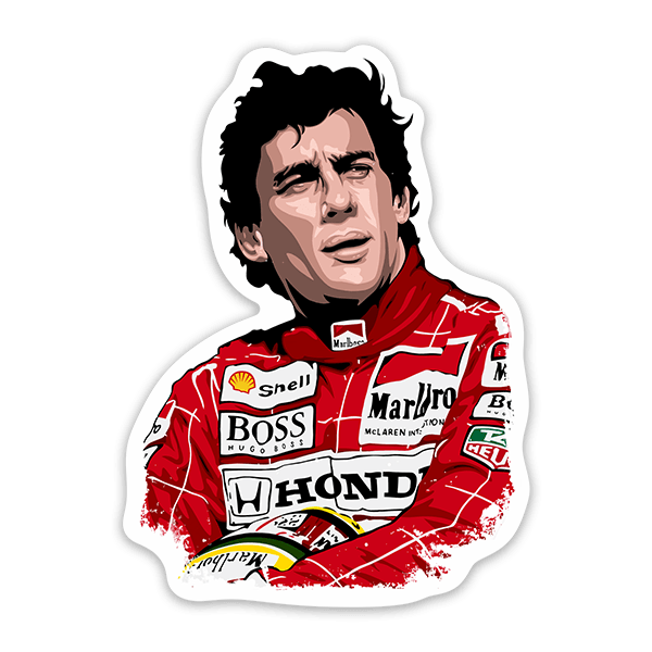 Adesivi per Auto e Moto: Ayrton Senna Leggenda