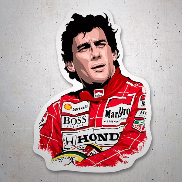 Adesivi per Auto e Moto: Ayrton Senna Leggenda