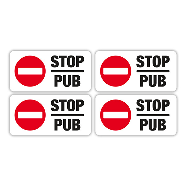 Adesivi Murali: Set 4X Stop Pubblicità