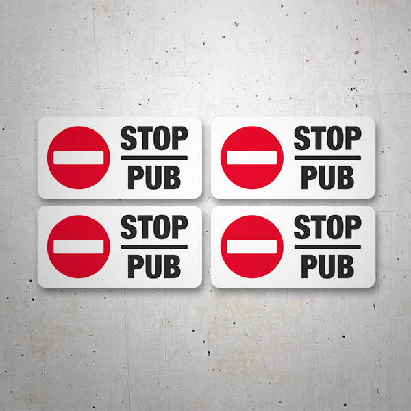 Adesivi Murali: Set 4X Stop Pubblicità