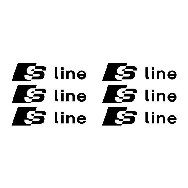 Adesivi per Auto e Moto: Set di 6 adesivi Audi S line