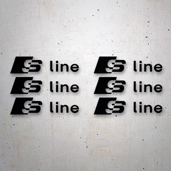 Set di 6 adesivi Audi S line 2