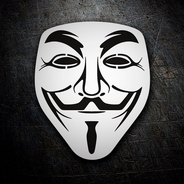 Adesivi per Auto e Moto: V per Vendetta - Anonymous Maschera