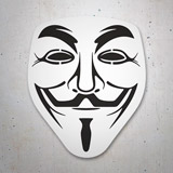 Adesivi per Auto e Moto: V per Vendetta - Anonymous Maschera 3