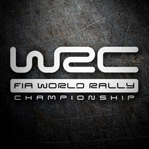 Adesivi per Auto e Moto: Logo WRC in Grande con Testo FIA WORLD RALLY CHAMP