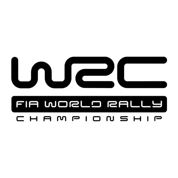 Adesivi per Auto e Moto: Logo WRC in Grande con Testo FIA WORLD RALLY CHAMP