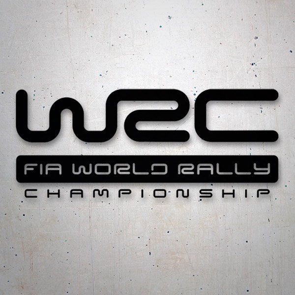 Adesivi per Auto e Moto: Logo WRC in Grande con Testo FIA WORLD RALLY CHAMP