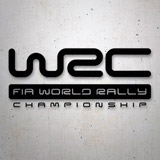 Adesivi per Auto e Moto: Logo WRC in Grande con Testo FIA WORLD RALLY CHAMP 2