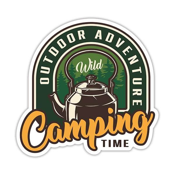 Adesivi per Auto e Moto: Camping Time