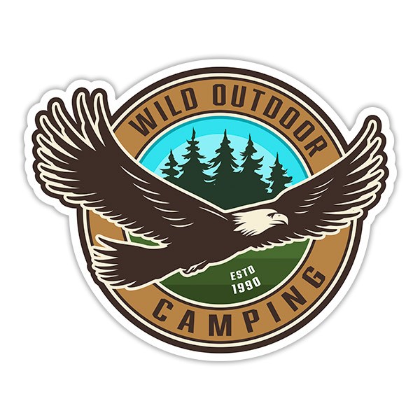 Adesivi per Auto e Moto: Wild Outdoor Camping