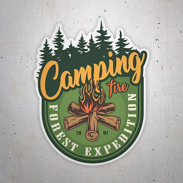 Adesivi per Auto e Moto: Camping Forest Expedition