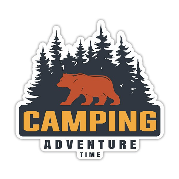 Adesivi per Auto e Moto: Camping Adventure Time