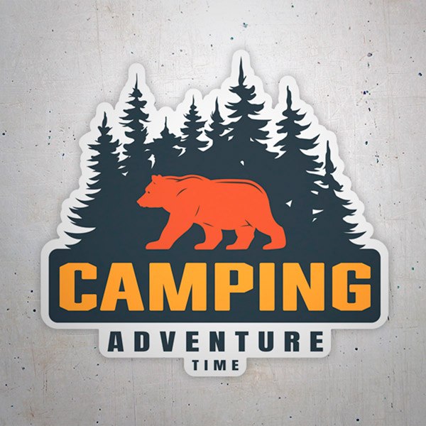 Adesivo Camping Adventure Time con orso 2/2