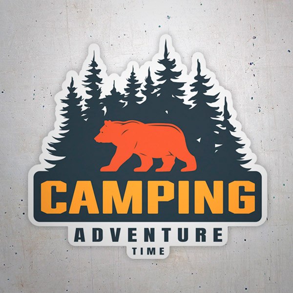 Adesivi per Auto e Moto: Camping Adventure Time