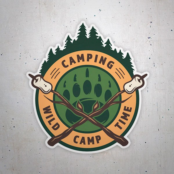 Adesivi per Auto e Moto: Camping Wild Camp Time