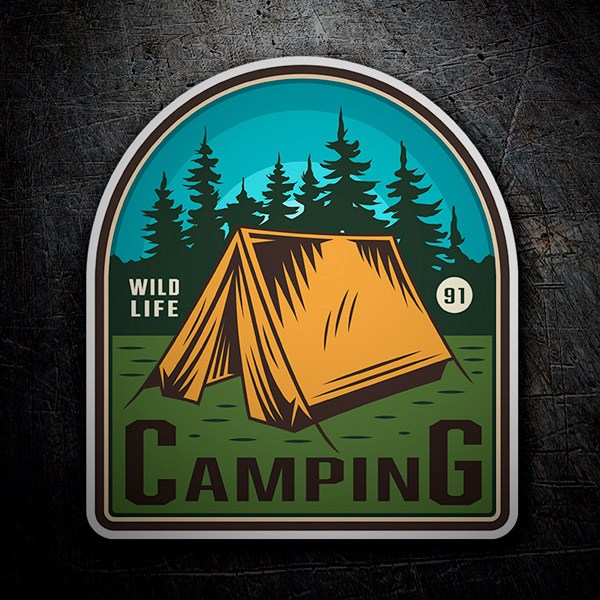 Adesivi per Auto e Moto: Camping Wild Life 91 1